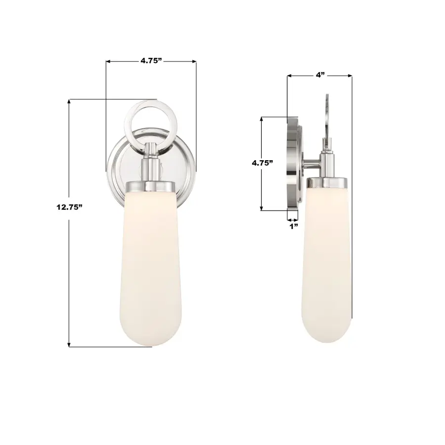 Calvin 4.75" Integrated LED Sconce in Polished Nickel - Image 15
