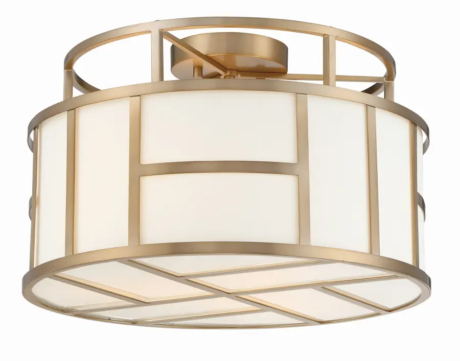 Danielson 16.75" Semi Flush Mount in Vibrant Gold - Image 1
