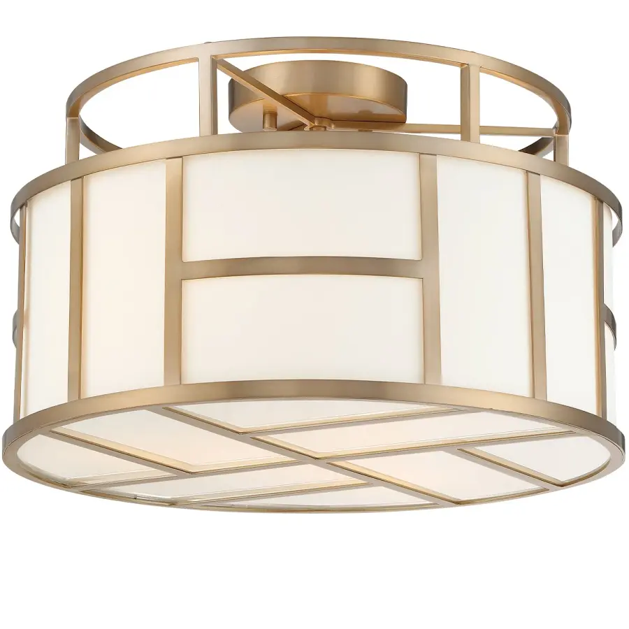 Danielson 16.75" Semi Flush Mount in Vibrant Gold - Image 3