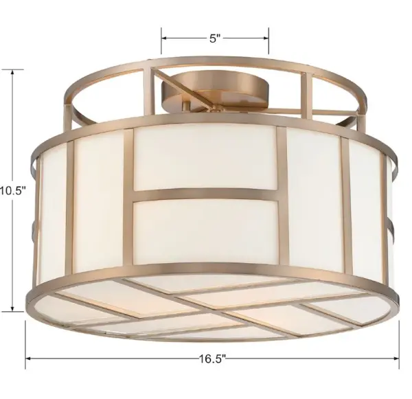 Danielson 16.75" Semi Flush Mount in Vibrant Gold - Image 5