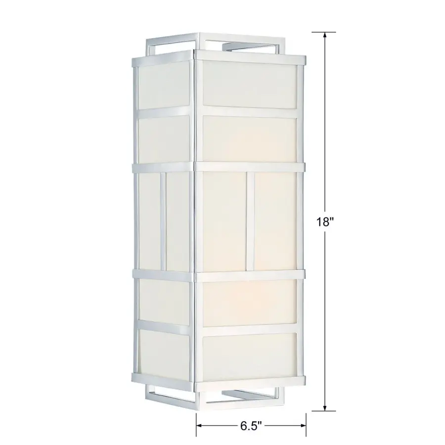 Danielson 6.5" Polished Nickel Sconce - Image 2
