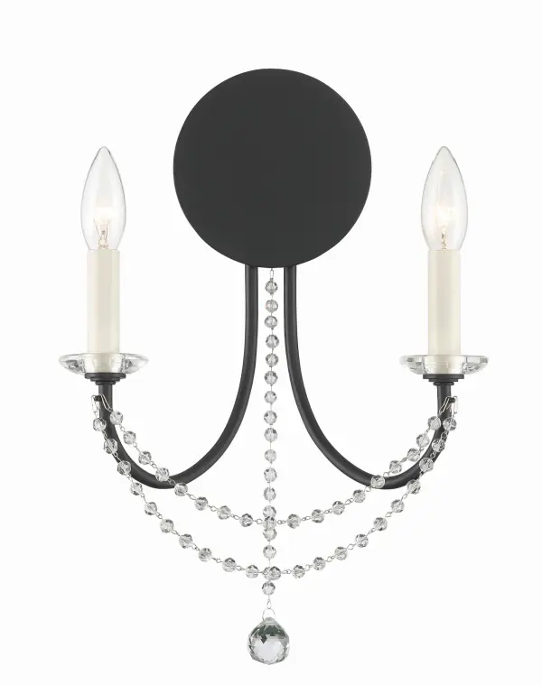 Delilah 12.25" Crystal Sconce - Image 7