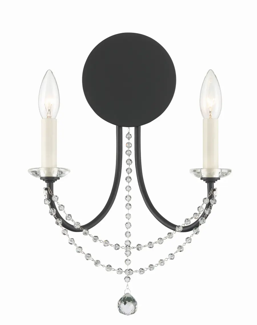Delilah 12.25" Crystal Sconce - Image 7