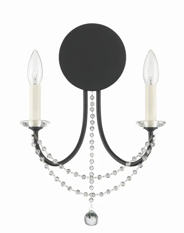 Delilah 12.25" Crystal Sconce - Image 8