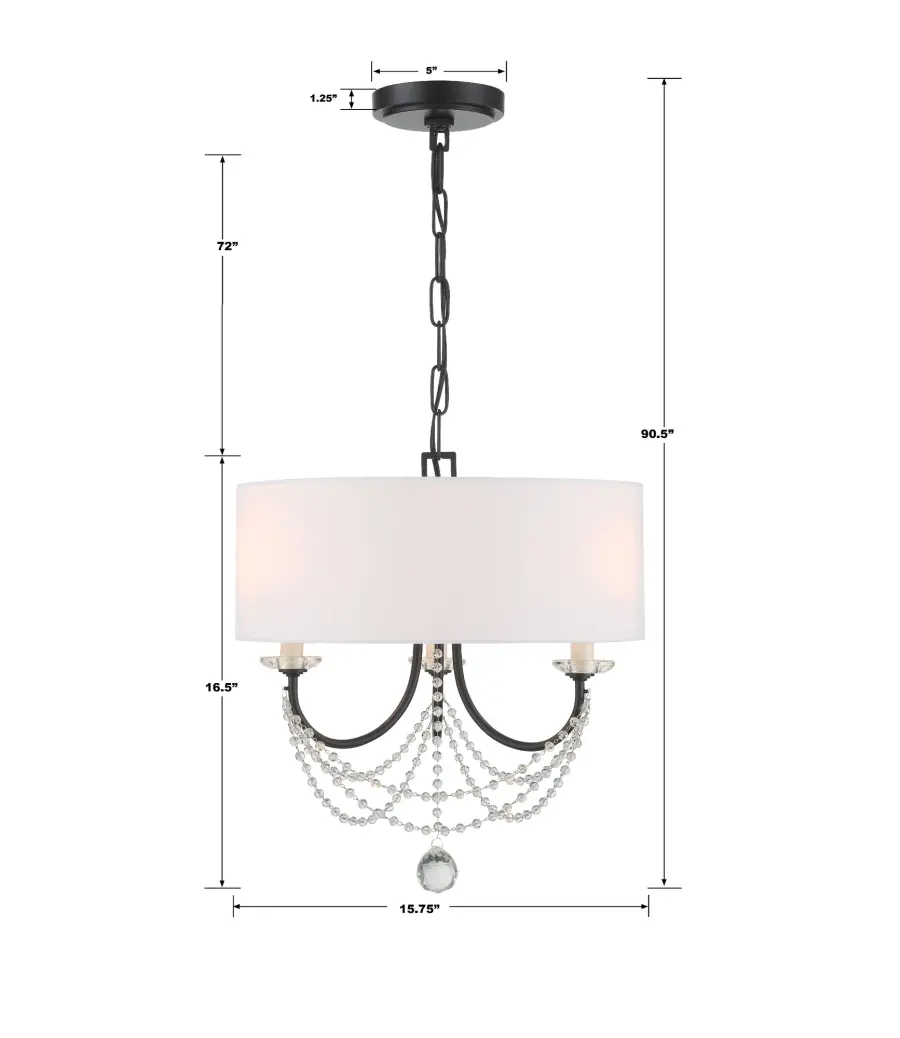 Delilah 15.75" Crystal Chandelier - Image 14