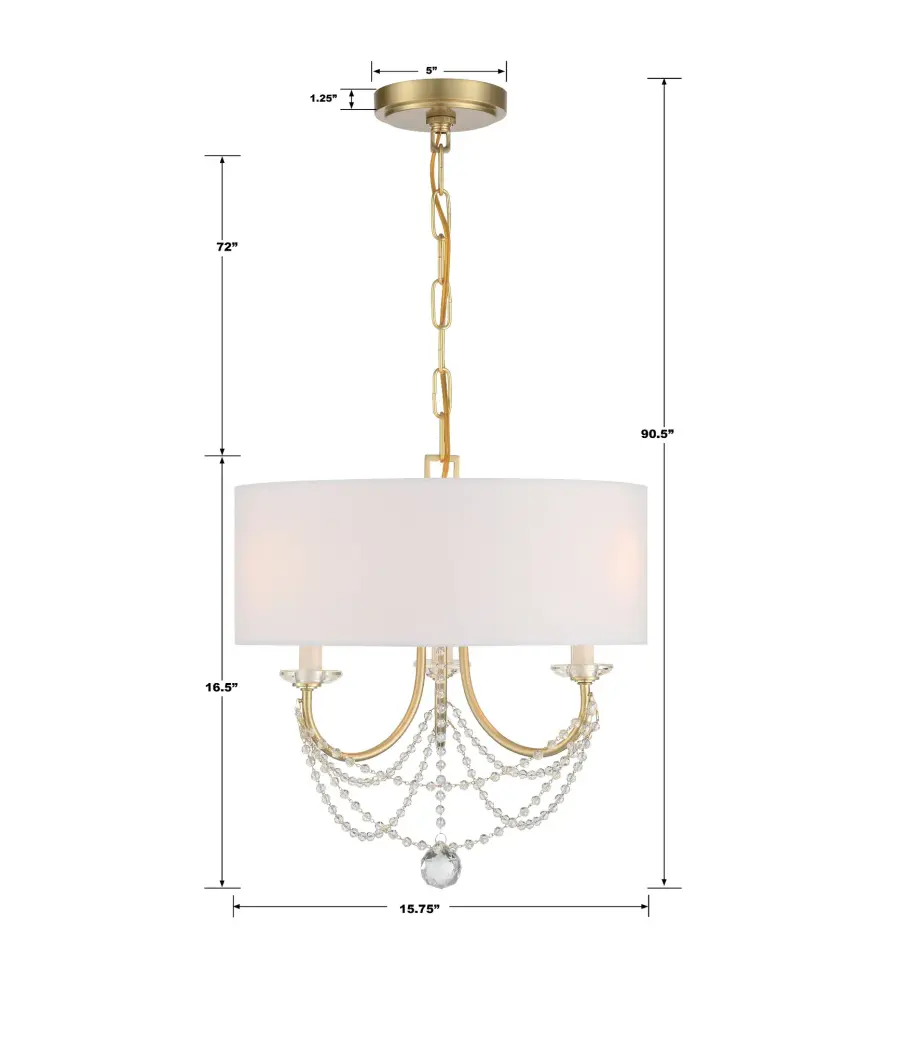 Delilah 15.75" Crystal Chandelier - Image 6