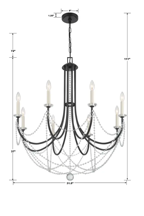 Delilah 31.5" Crystal Chandelier - Image 14