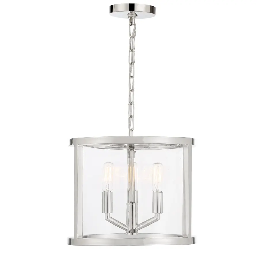 Devon 11.75" Polished Nickel Chandelier - Image 1