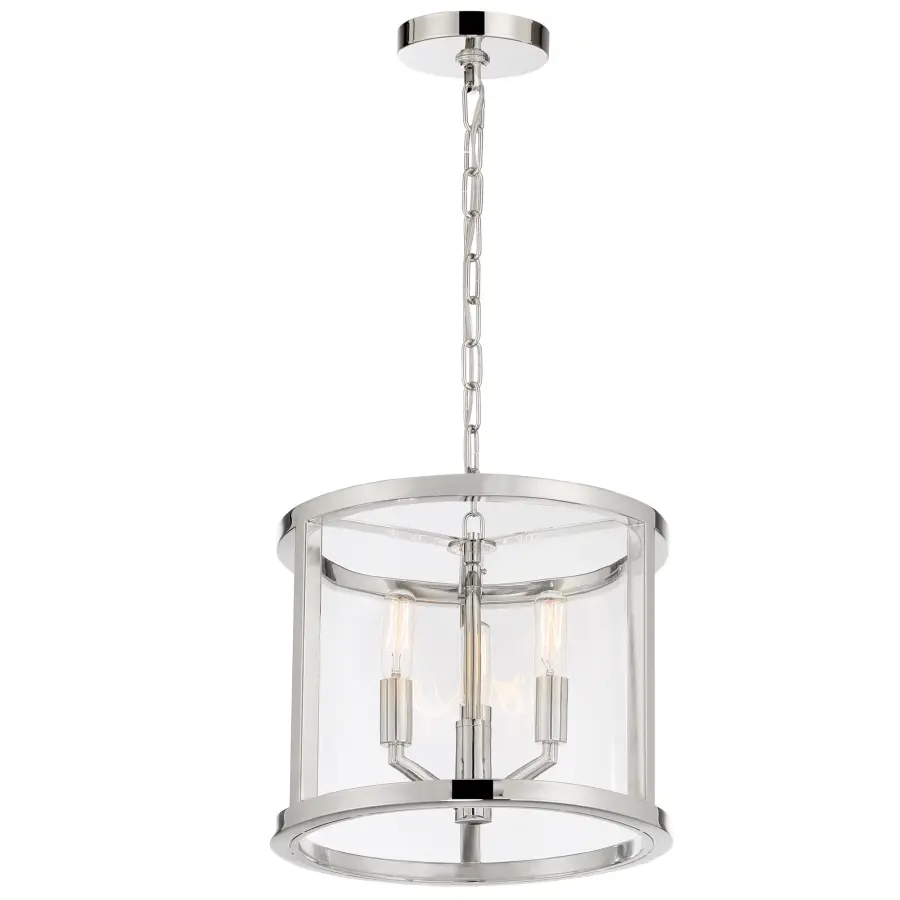 Devon 11.75" Polished Nickel Chandelier - Image 2