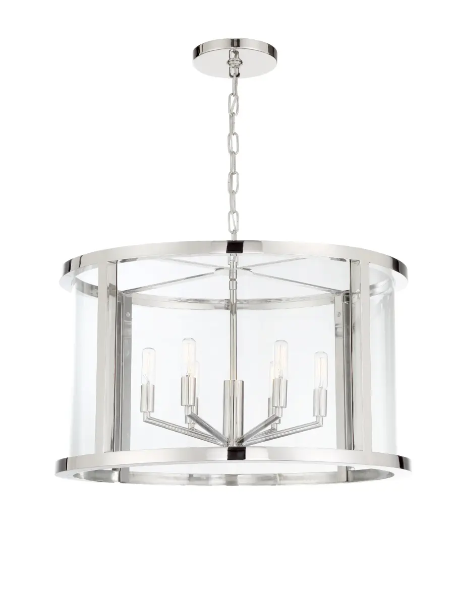 Devon 24" Chandelier in Polished Nickel - Image 1