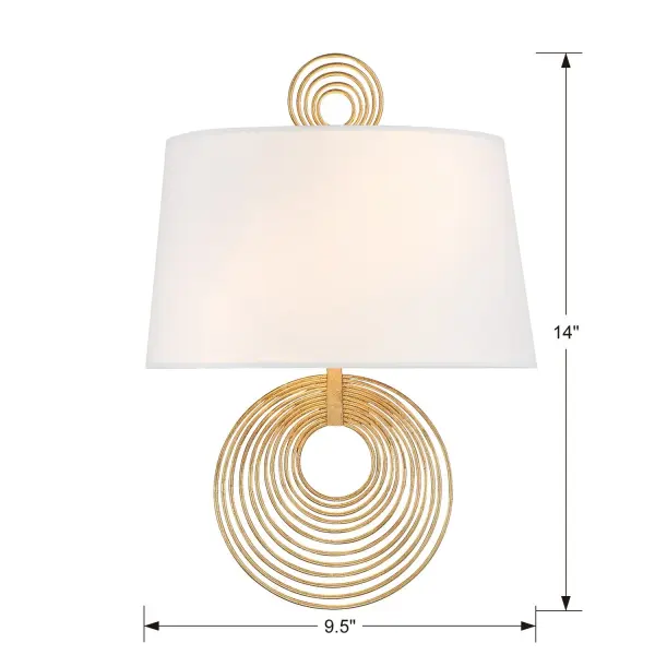 Doral 9.5" Wall Sconce in Renaissance Gold - Image 5