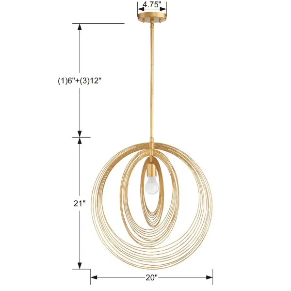Doral 20" Chandelier in Renaissance Gold - Image 6