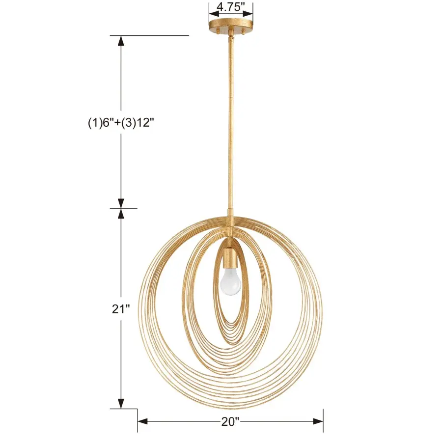Doral 20" Chandelier in Renaissance Gold - Image 6