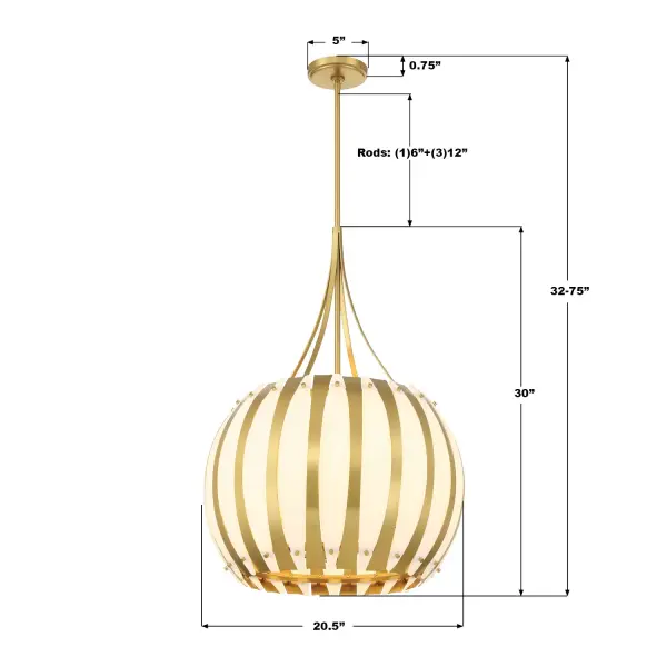 Daria 20.5" Chandelier in Luxe Gold - Image 8