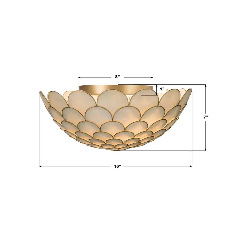 Darby 16" LED Semi Flush Mount in Soft Gold - Image 7