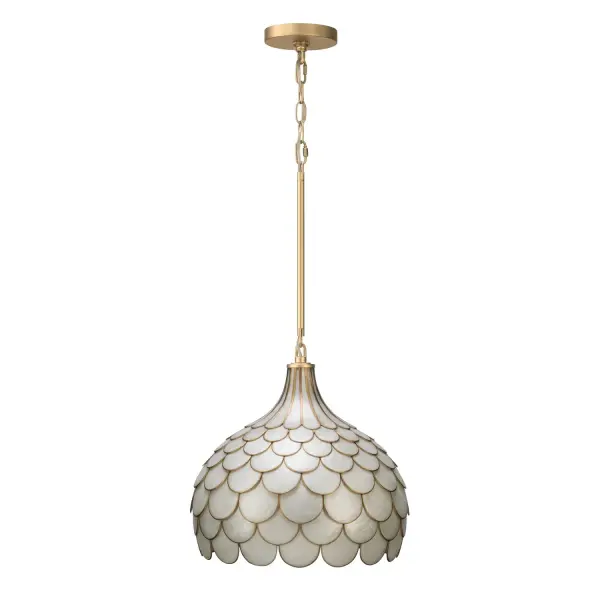 Darby 14" Capiz Shell Pendant - Image 2