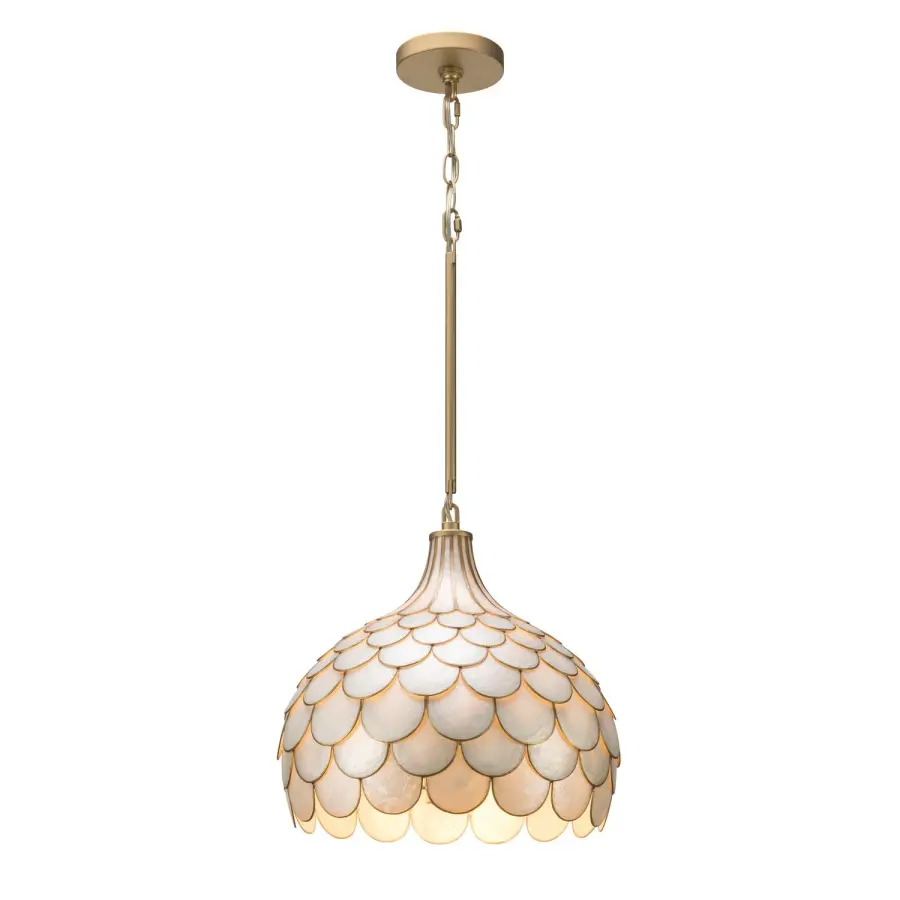 Darby 14" Capiz Shell Pendant - Image 3