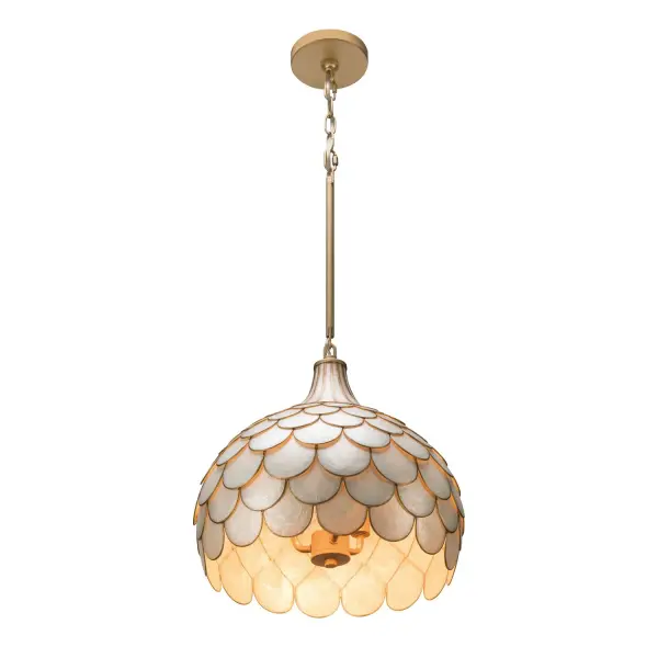 Darby 14" Capiz Shell Pendant - Image 4