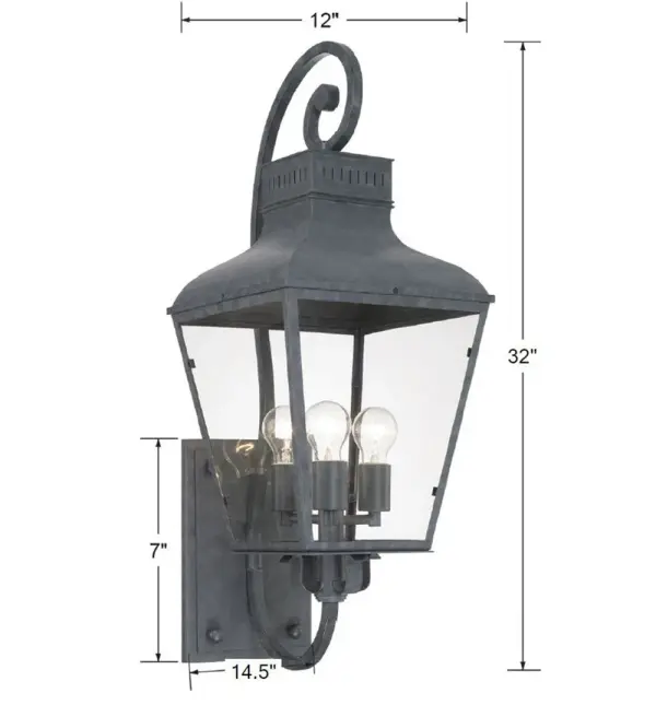 Dumont 12" Outdoor Sconce - Image 6