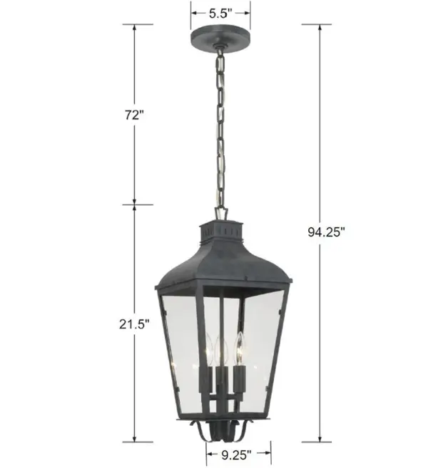 Dumont 9.25" Outdoor Pendant - Image 7
