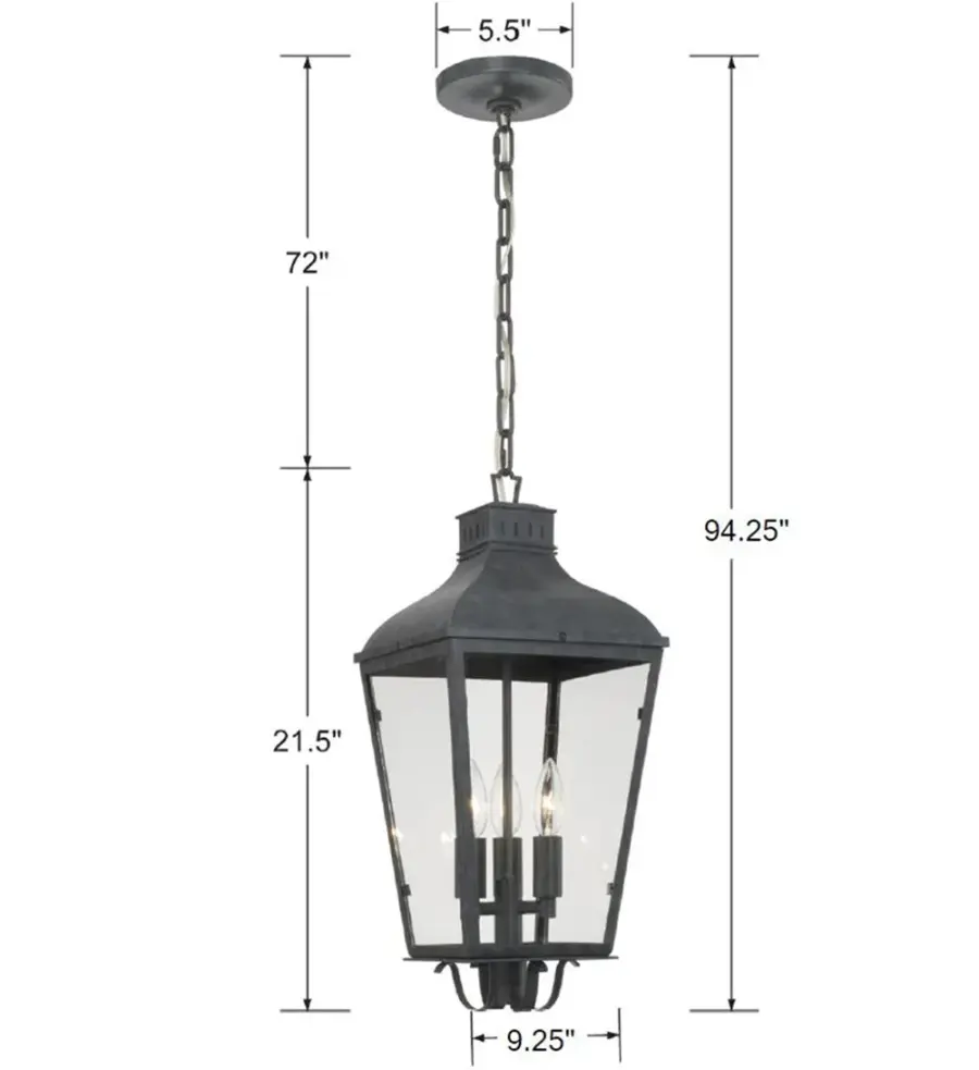 Dumont 9.25" Outdoor Pendant - Image 7