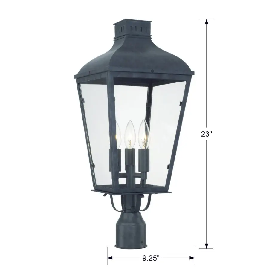 Dumont 9.25" Outdoor Post Light - Image 6