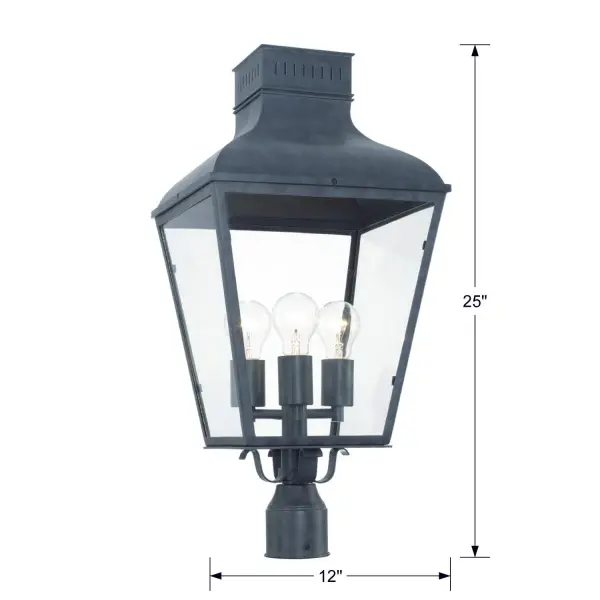Dumont 12" Outdoor Post Light - Image 7