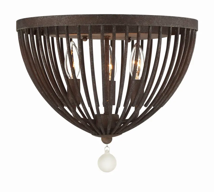 Duval 14" Flush Mount in Forged Bronze - Image 2