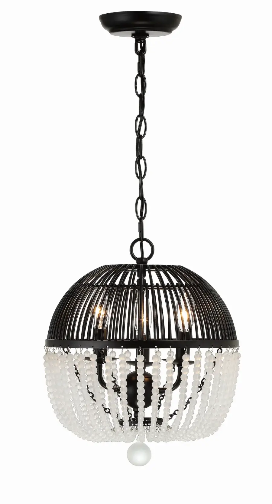 Duval 12" Pendant with Frosted Glass Beads - Image 2
