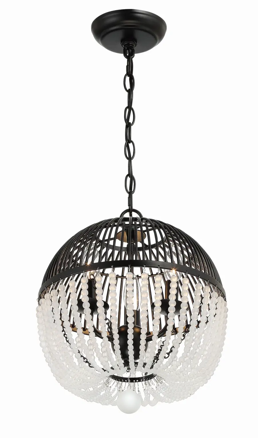 Duval 12" Pendant with Frosted Glass Beads - Image 3