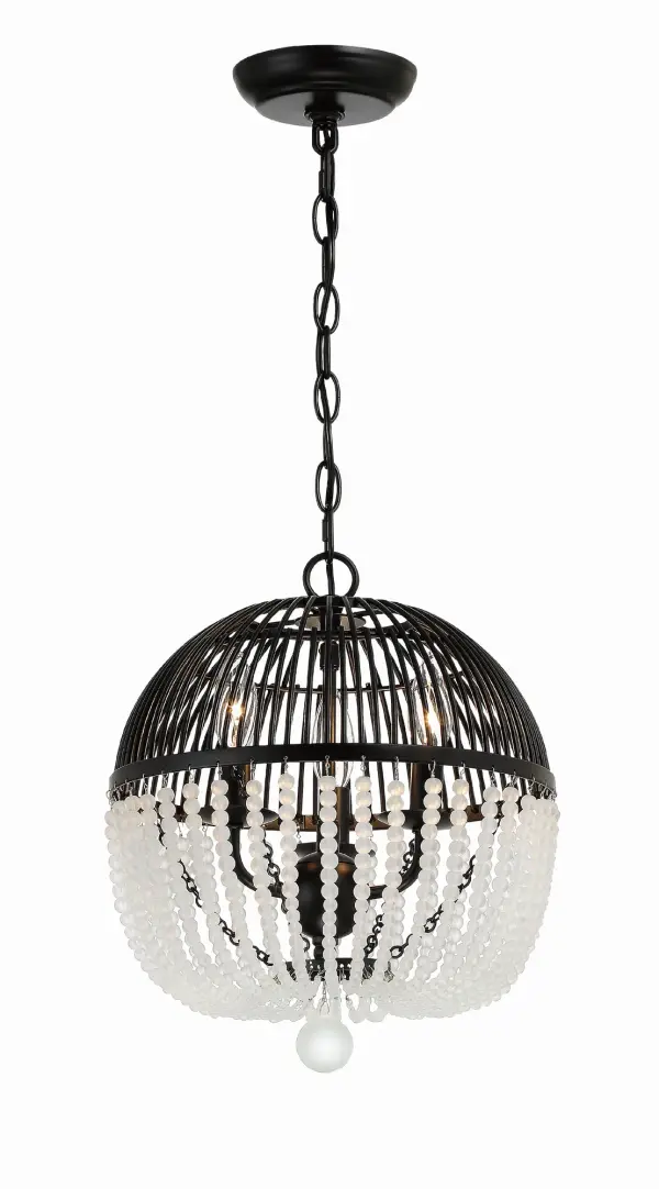 Duval 12" Pendant with Frosted Glass Beads - Image 4