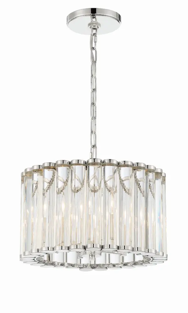 Architectural Mini Chandelier with Designer Lucite Detail - Image 1