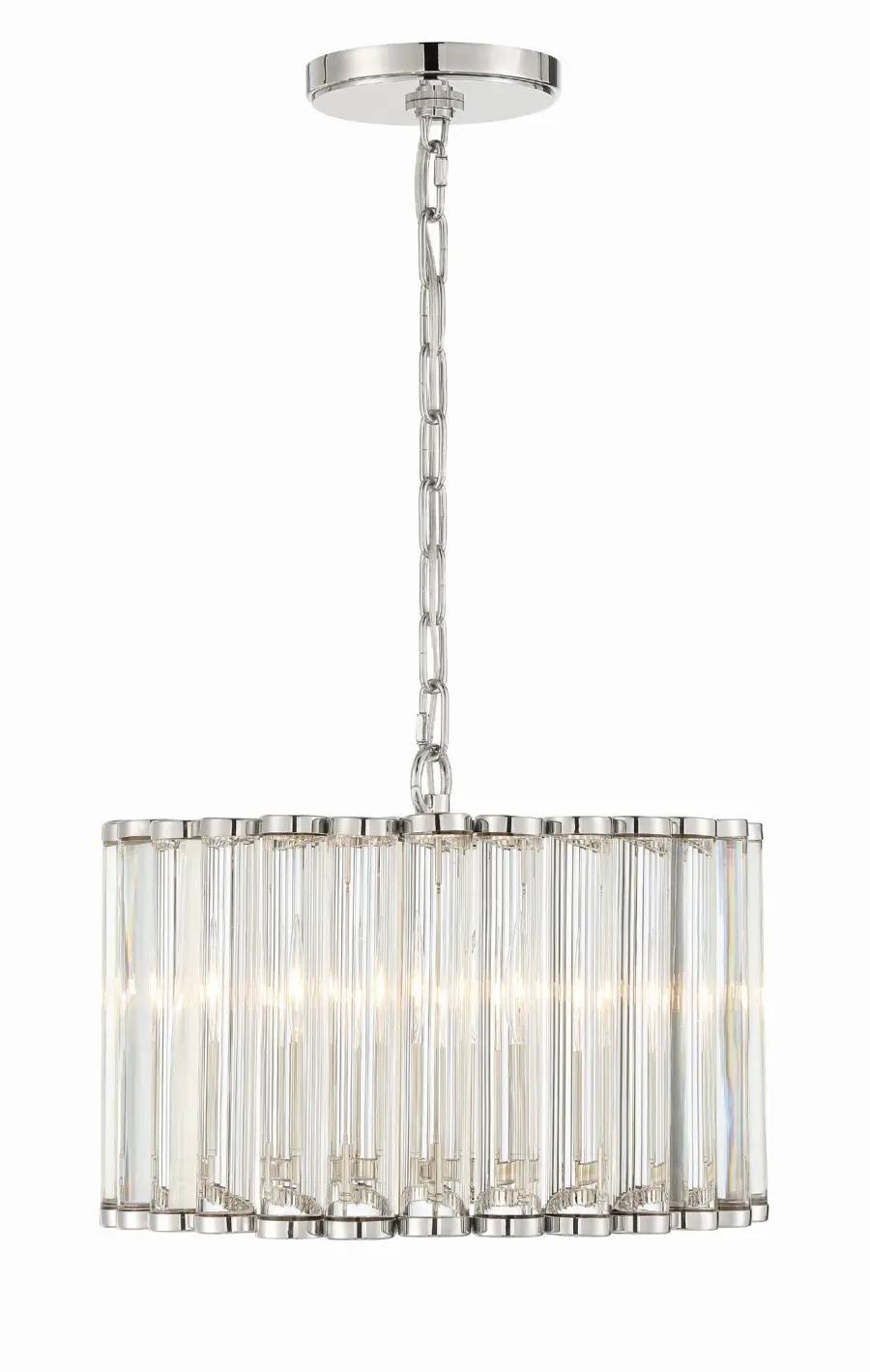 Architectural Mini Chandelier with Designer Lucite Detail - Image 2