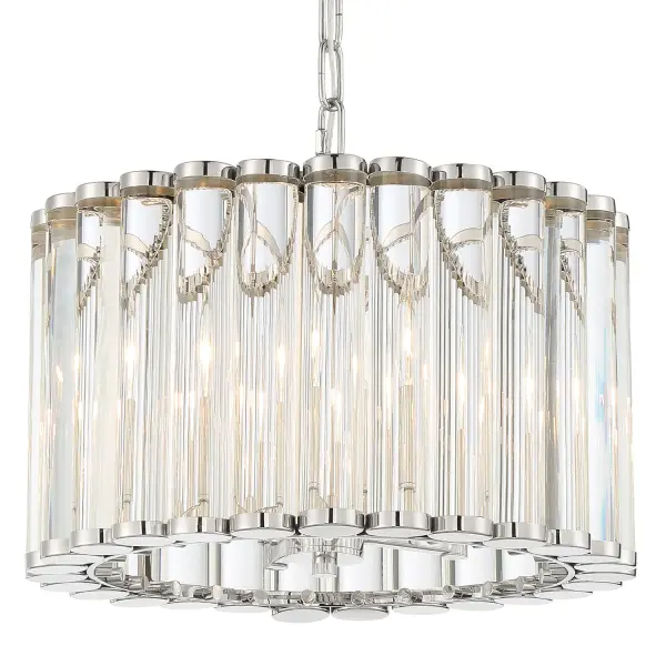 Architectural Mini Chandelier with Designer Lucite Detail - Image 3