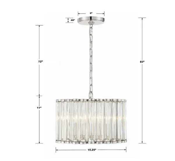 Architectural Mini Chandelier with Designer Lucite Detail - Image 6