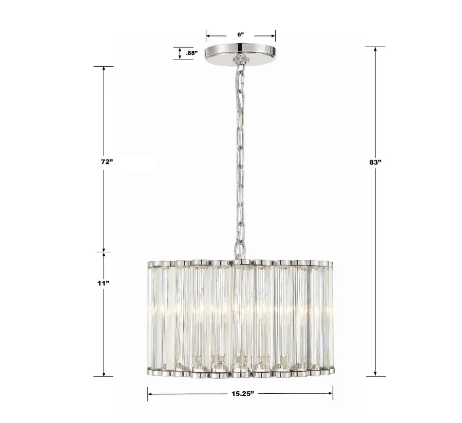 Architectural Mini Chandelier with Designer Lucite Detail - Image 6