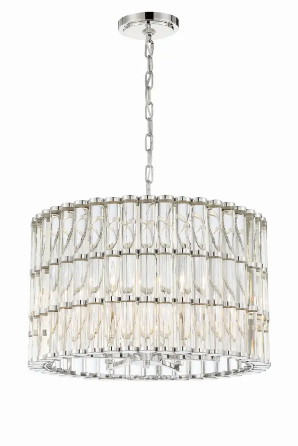Architectural Modern Chandelier with Sculptural Lucite Design - Image 1