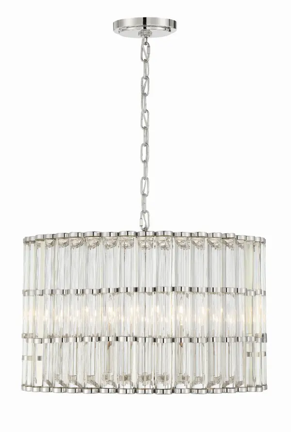 Architectural Modern Chandelier with Sculptural Lucite Design - Image 2