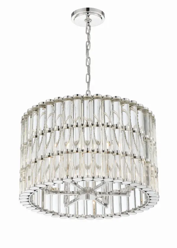 Architectural Modern Chandelier with Sculptural Lucite Design - Image 3