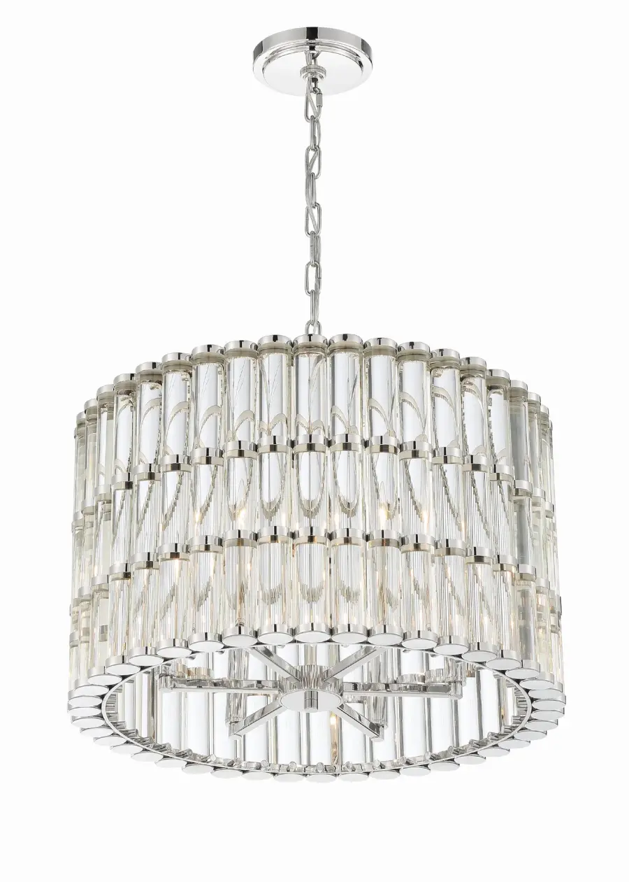 Architectural Modern Chandelier with Sculptural Lucite Design - Image 3