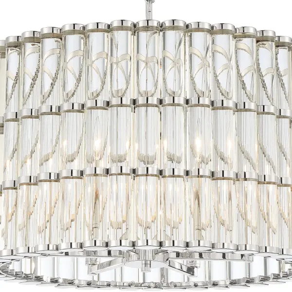 Architectural Modern Chandelier with Sculptural Lucite Design - Image 4