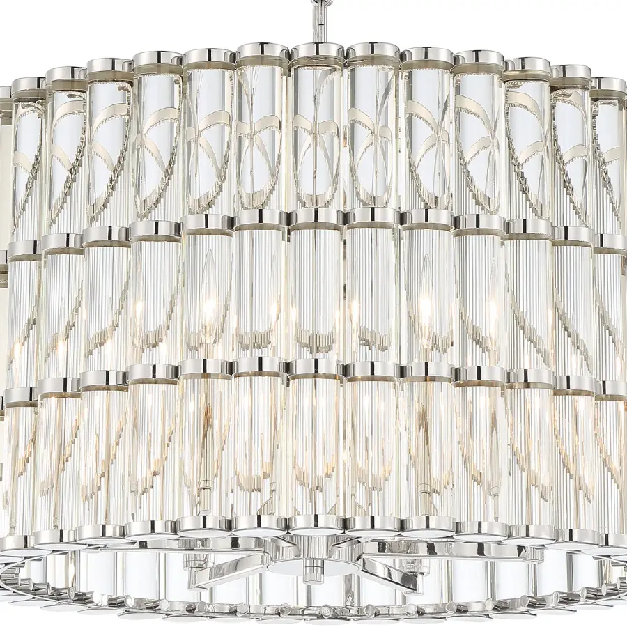 Architectural Modern Chandelier with Sculptural Lucite Design - Image 4
