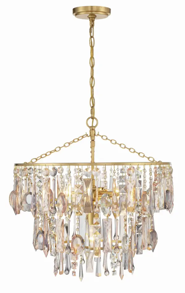 Elsa 20" Chandelier in Antique Gold - Image 1
