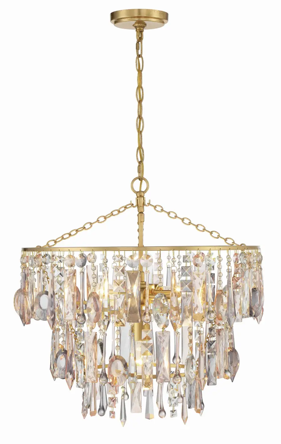 Elsa 20" Chandelier in Antique Gold - Image 1