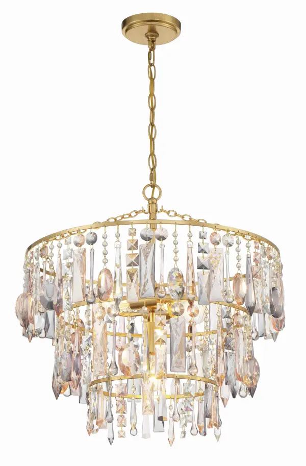 Elsa 20" Chandelier in Antique Gold - Image 3