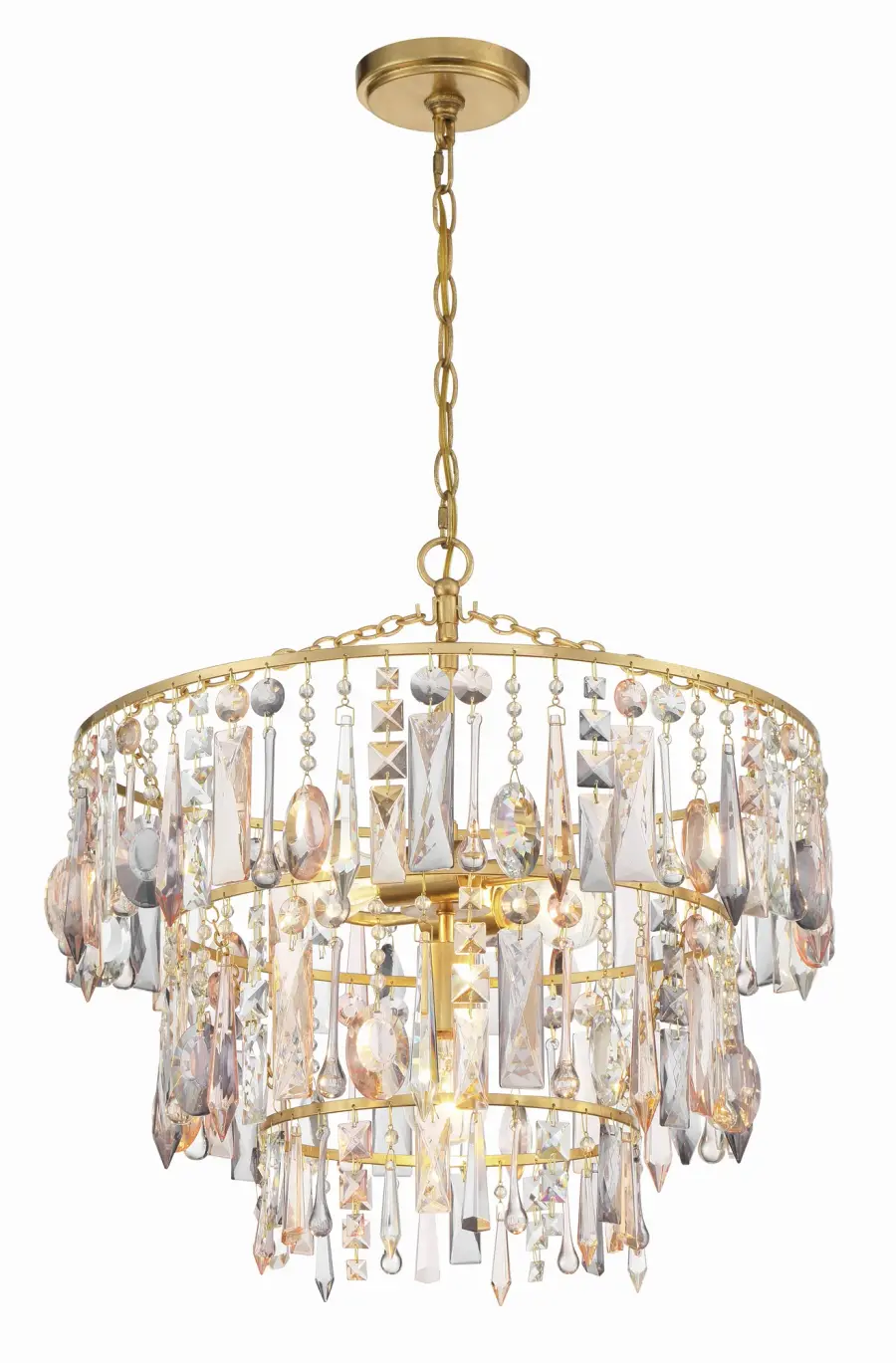 Elsa 20" Chandelier in Antique Gold - Image 3