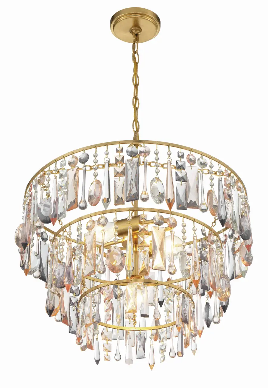 Elsa 20" Chandelier in Antique Gold - Image 4