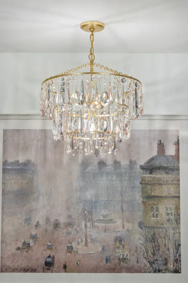 Elsa 20" Chandelier in Antique Gold - Image 6