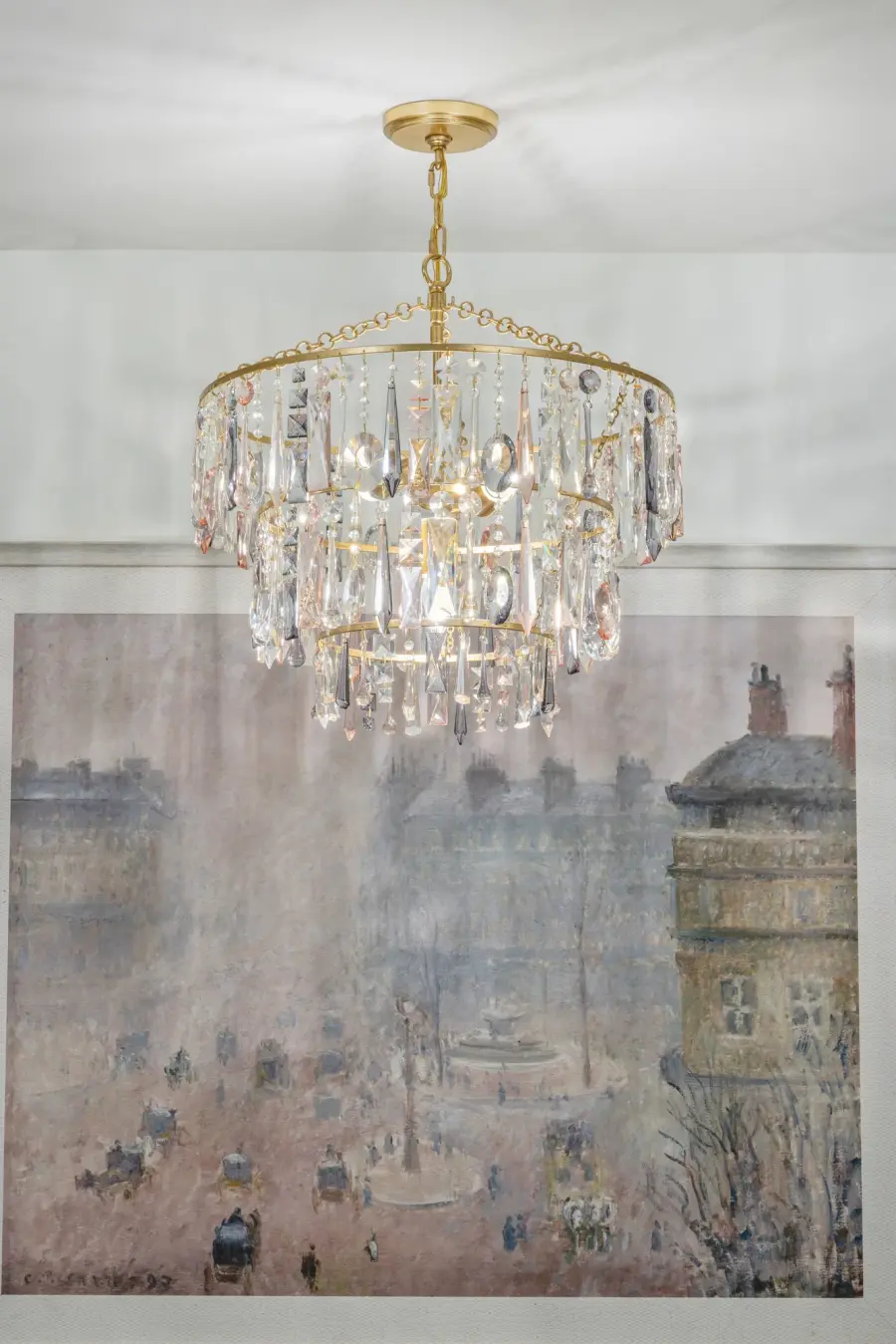 Elsa 20" Chandelier in Antique Gold - Image 6