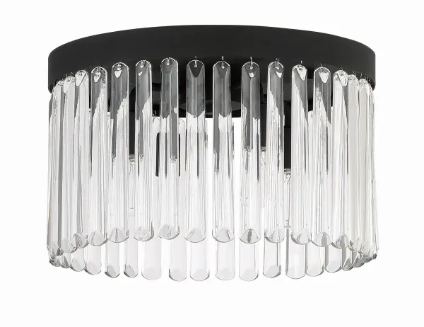 Emory 15" Flush Mount in Black Forged - Image 11